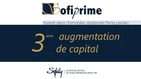 Couverture de la plaquette de la SCPI Sofiprime qui réouvre son capital