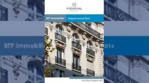 Couverture de la documentation commerciale de la SCPI BTP Immobilier gérée par Fiducial Gérance et absorbée par la SCPI Ficommerce