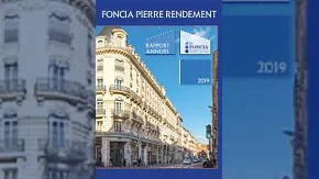 Visuel de la couverture du rapport annuel de la SCPI Foncia Pierre Rendement