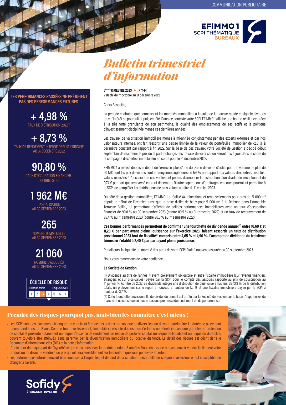 Bulletin trimestriel - 3ème trimestre 2023