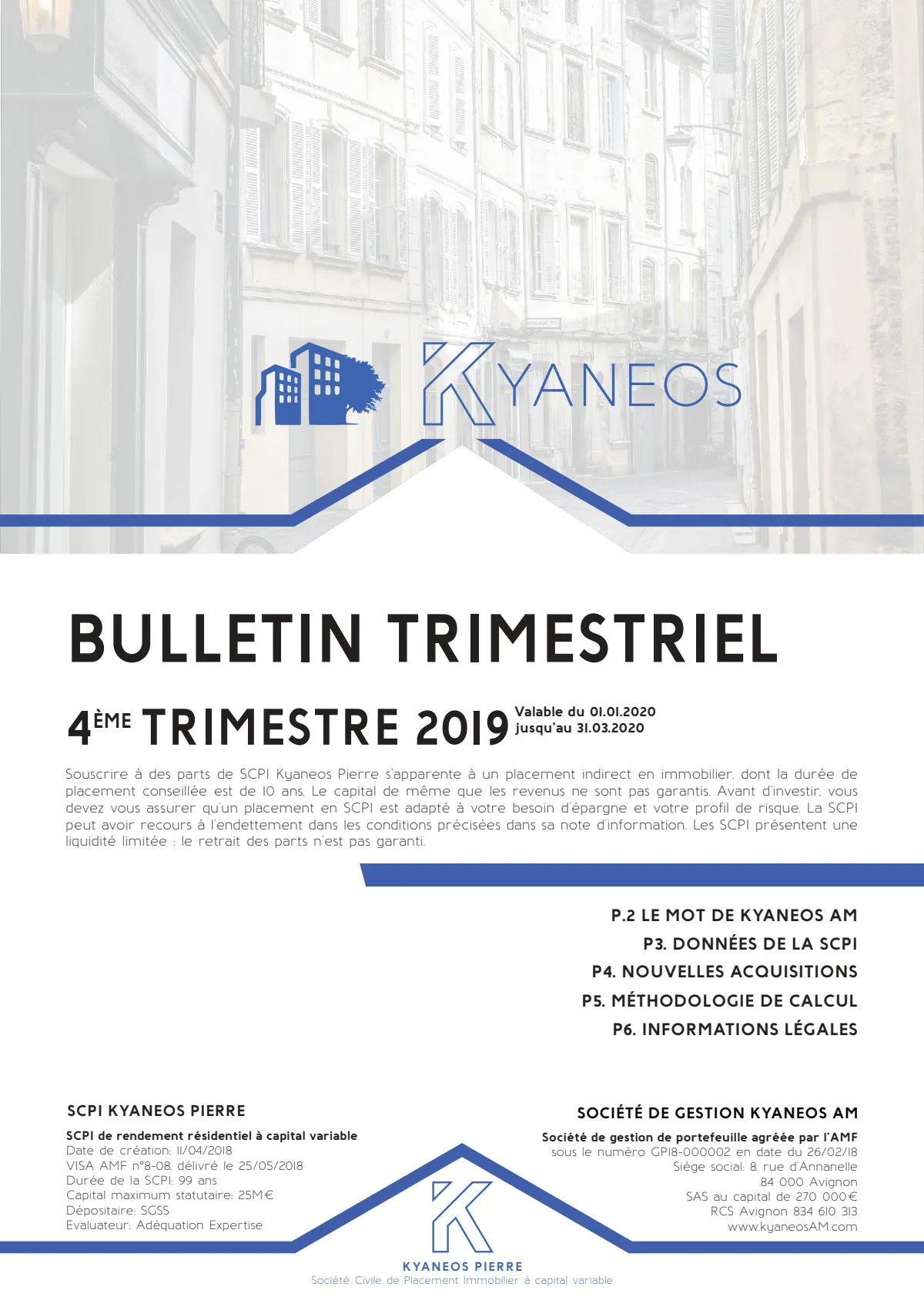 Bulletin trimestriel - 4ème trimestre 2019