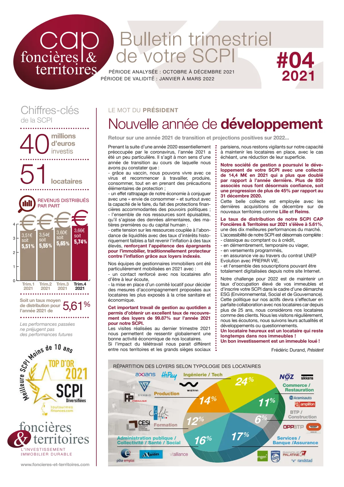 Bulletin trimestriel - 4ème trimestre 2021