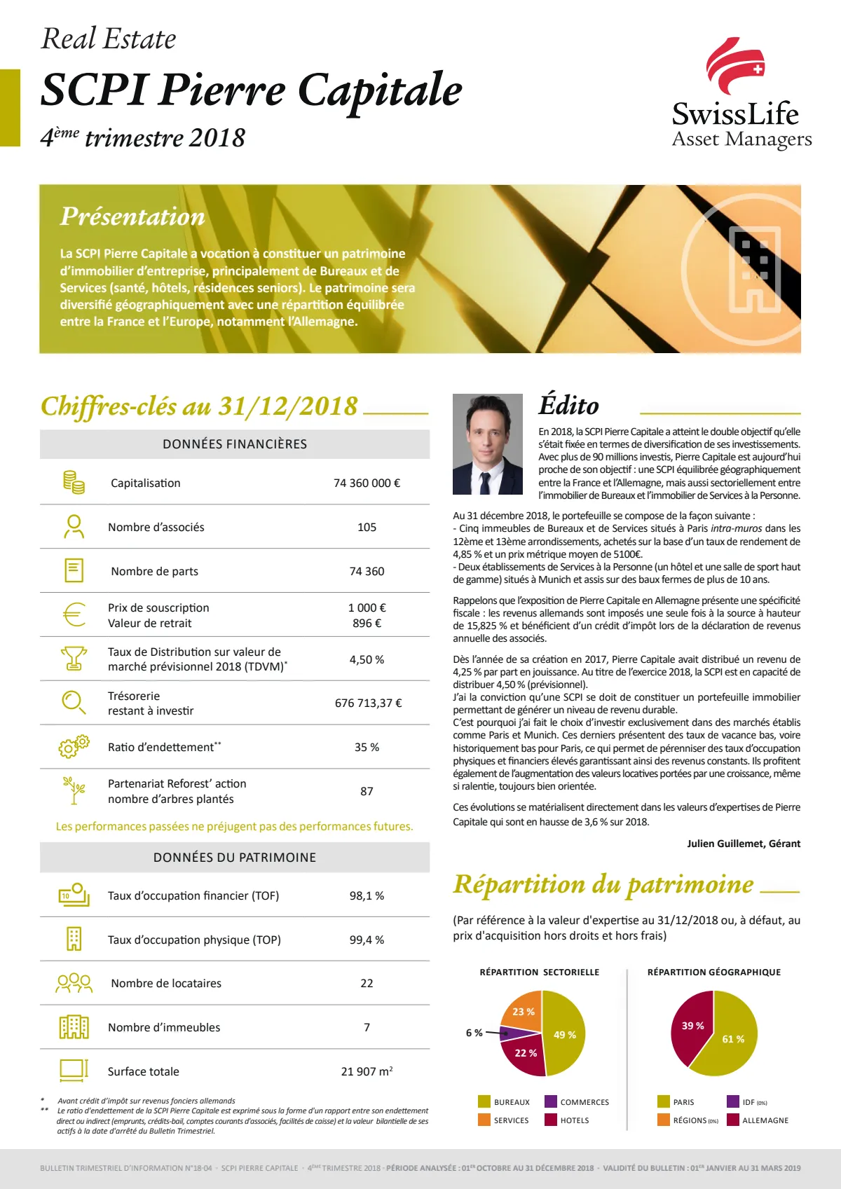 Bulletin trimestriel - 4ème trimestre 2018