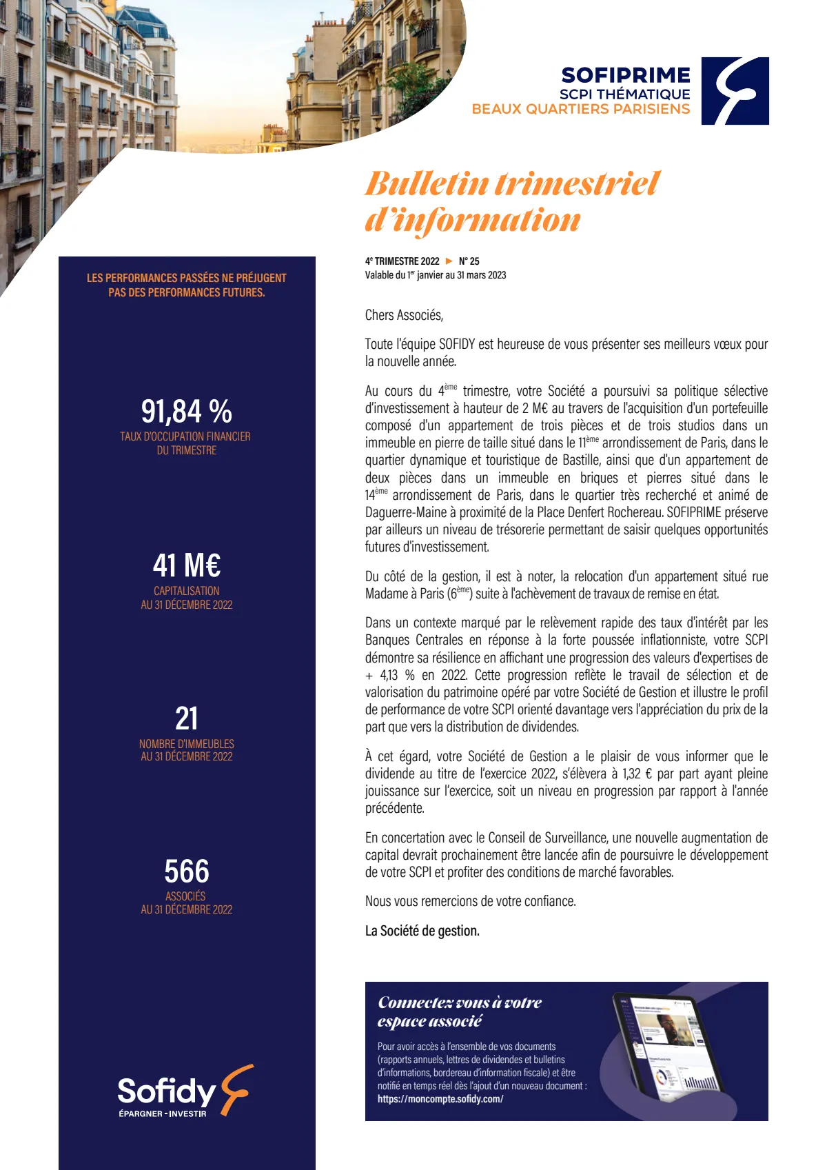 Bulletin trimestriel - 4ème trimestre 2022