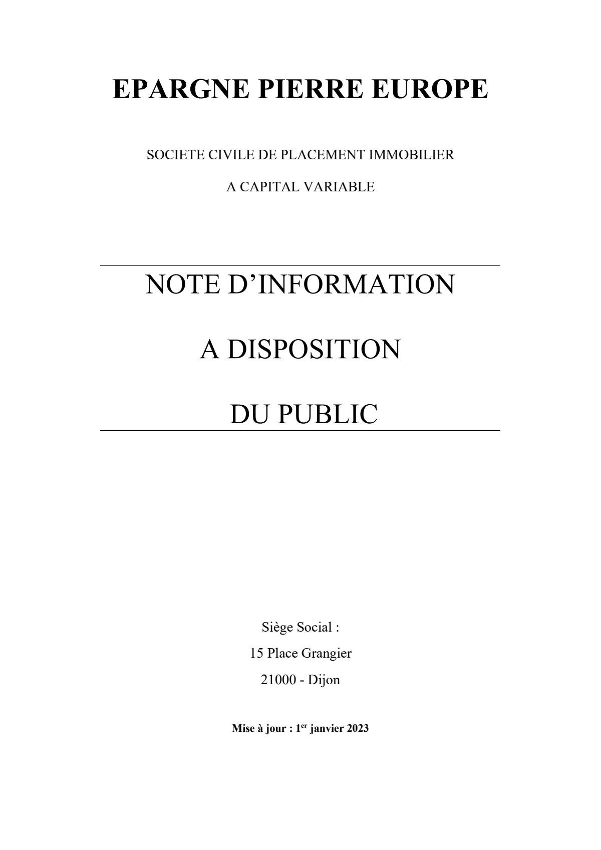 Note d'information - 2023