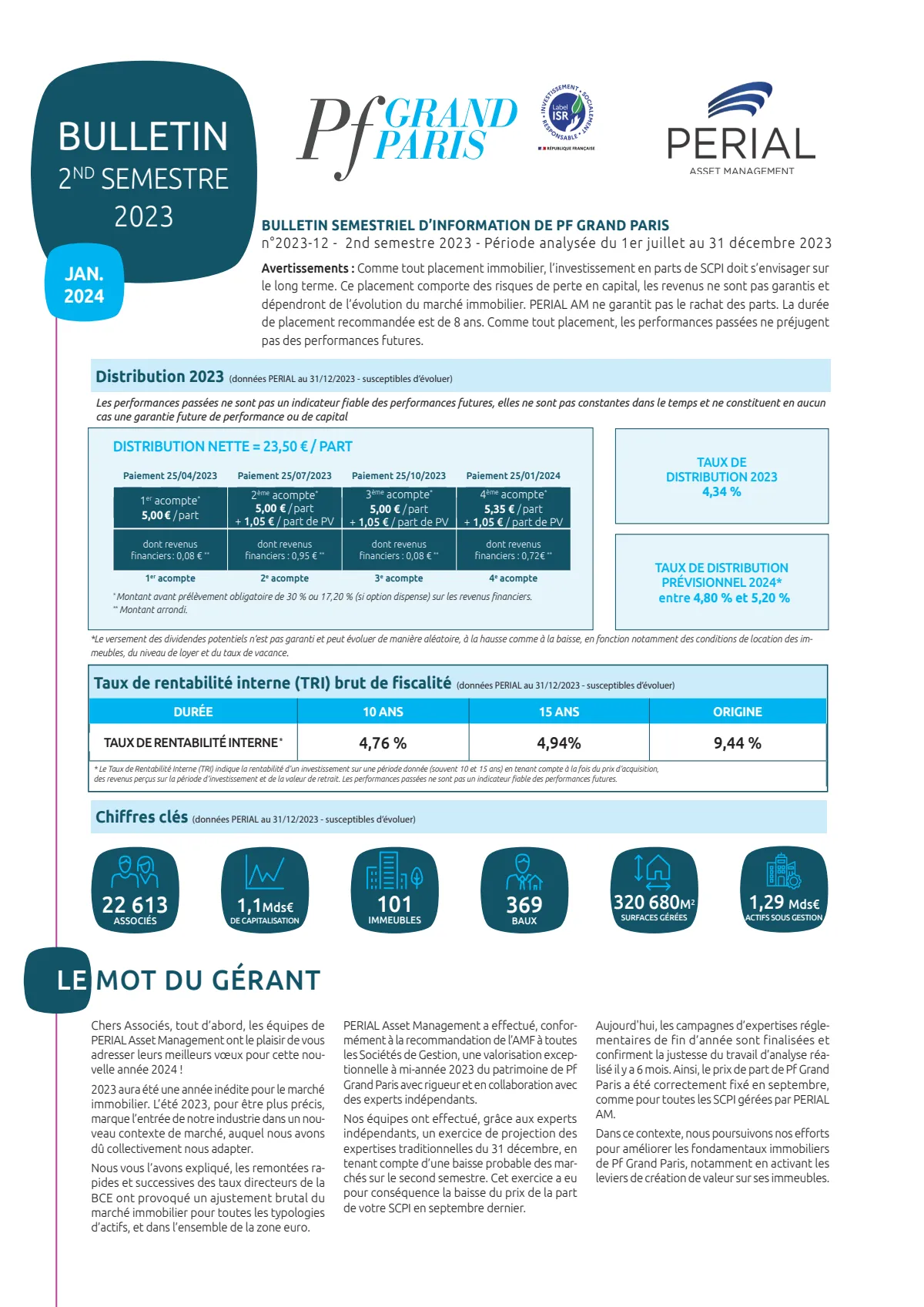 Rapport semestriel - 2nd semestre 2023