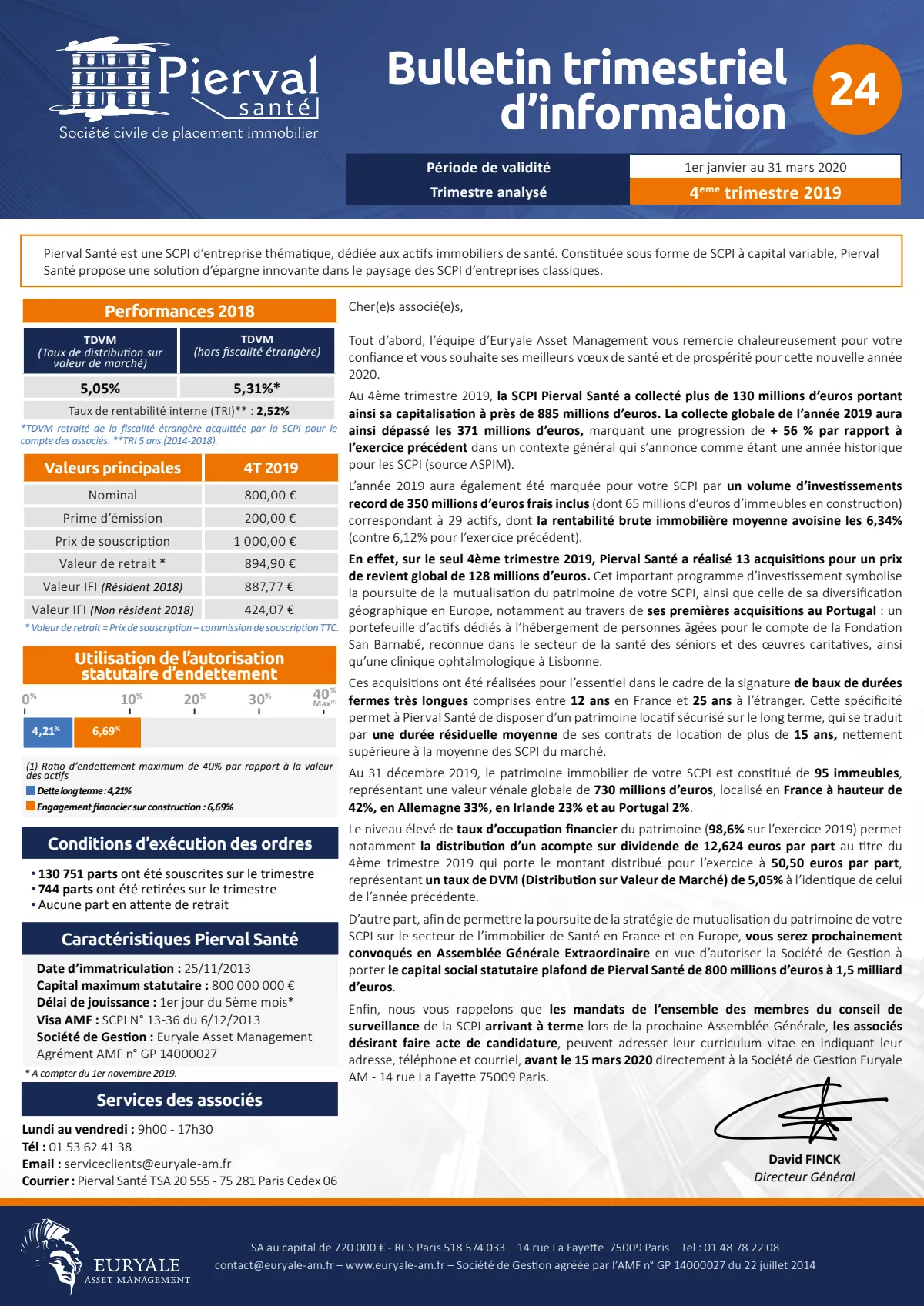 Bulletin trimestriel - 4ème trimestre 2019