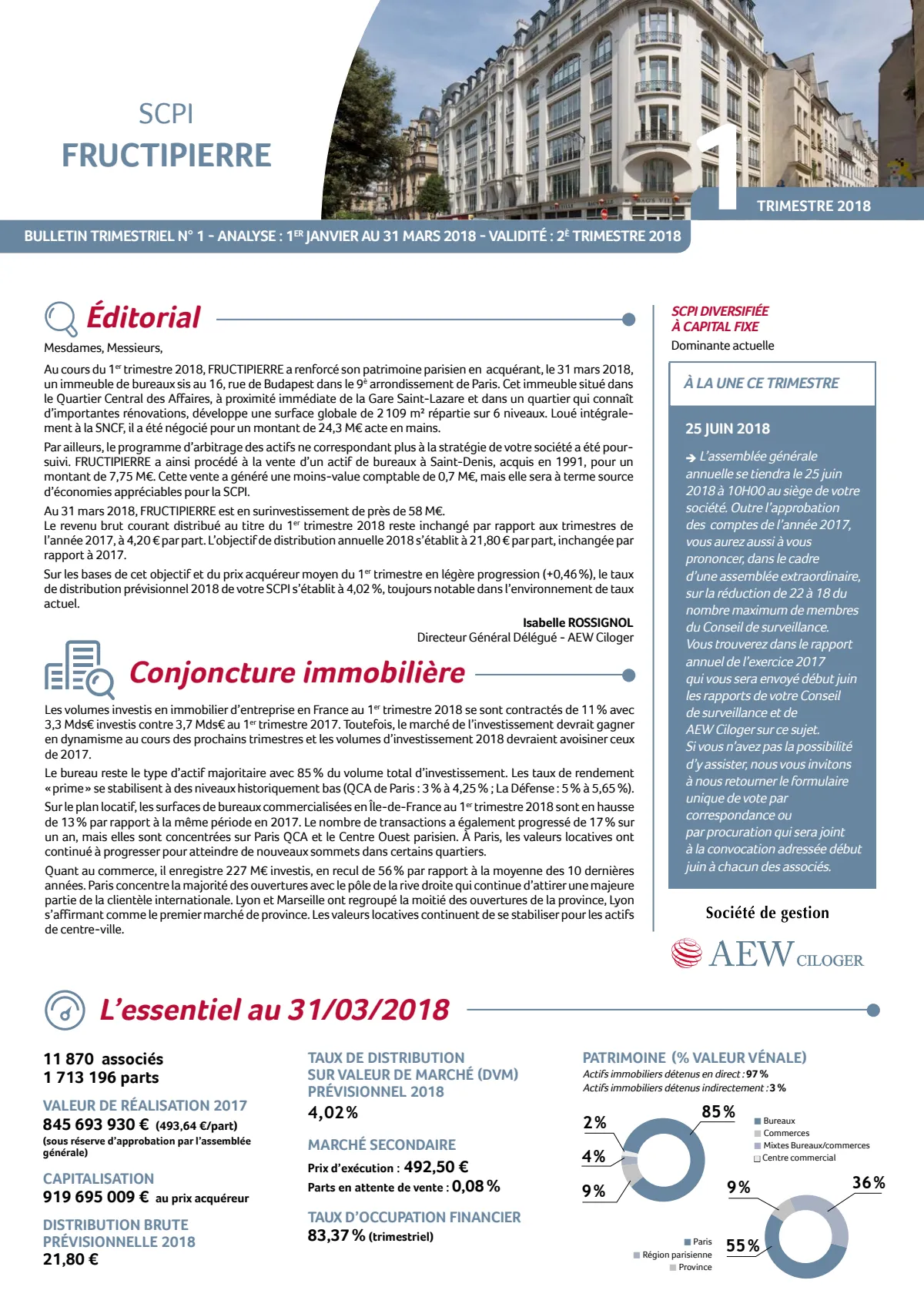 Bulletin trimestriel - 1er trimestre 2018