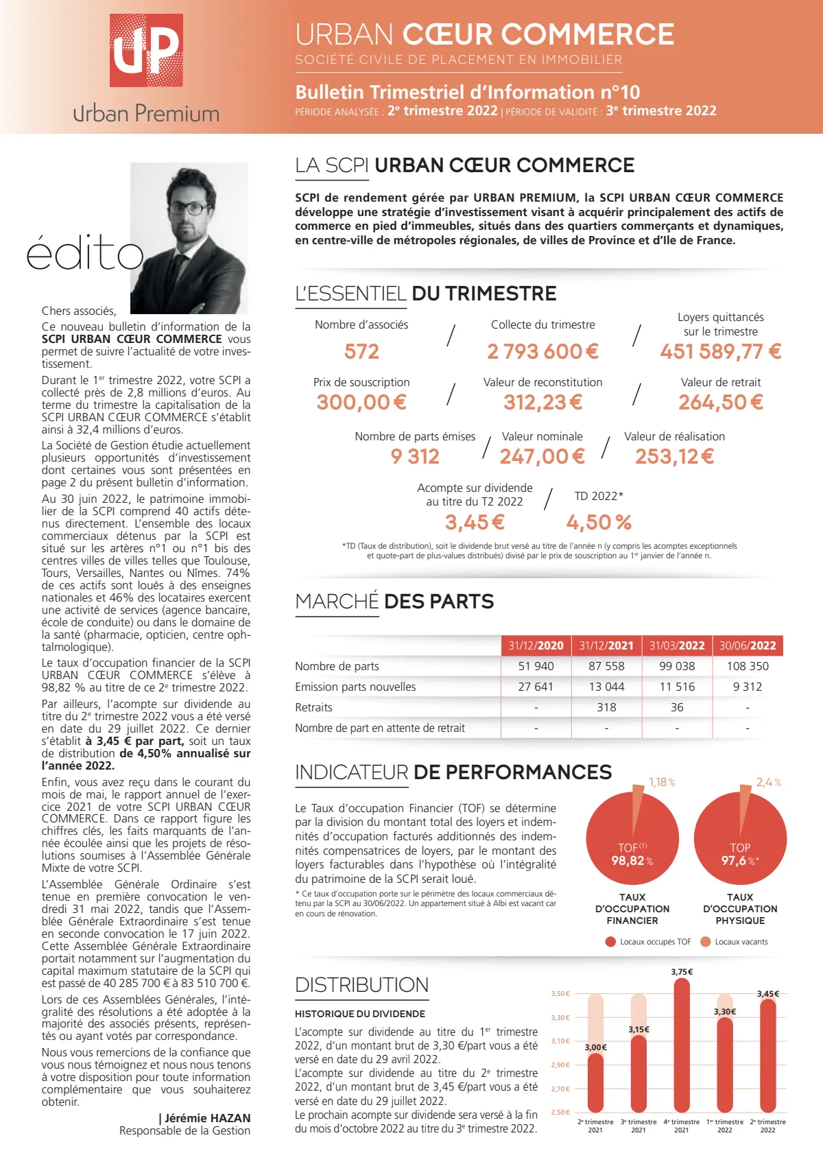 Bulletin trimestriel - 2ème trimestre 2022