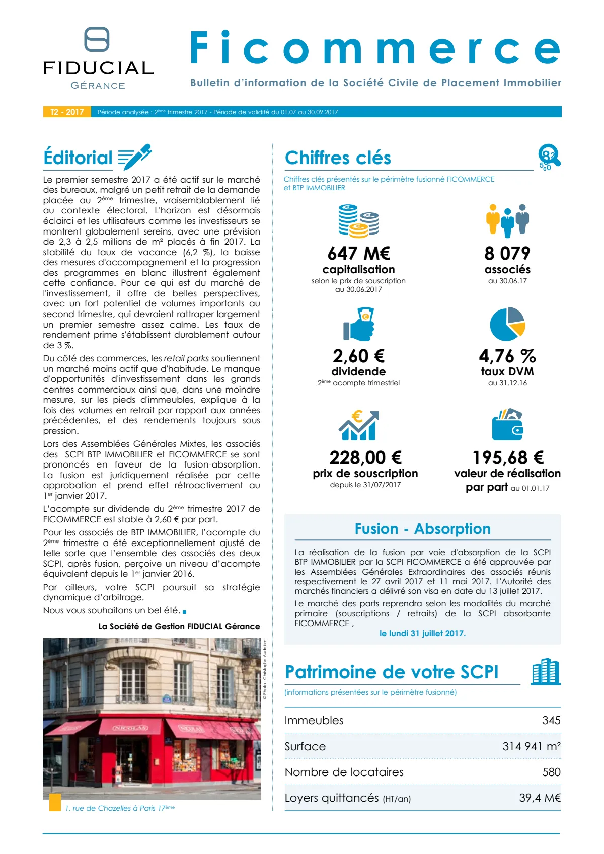 Bulletin trimestriel - 2ème trimestre 2017