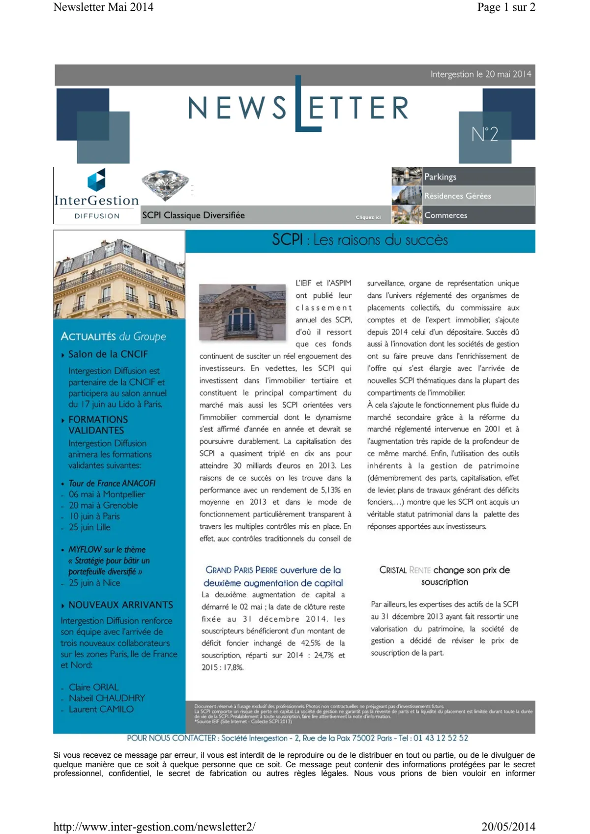 Newsletter InterGestion