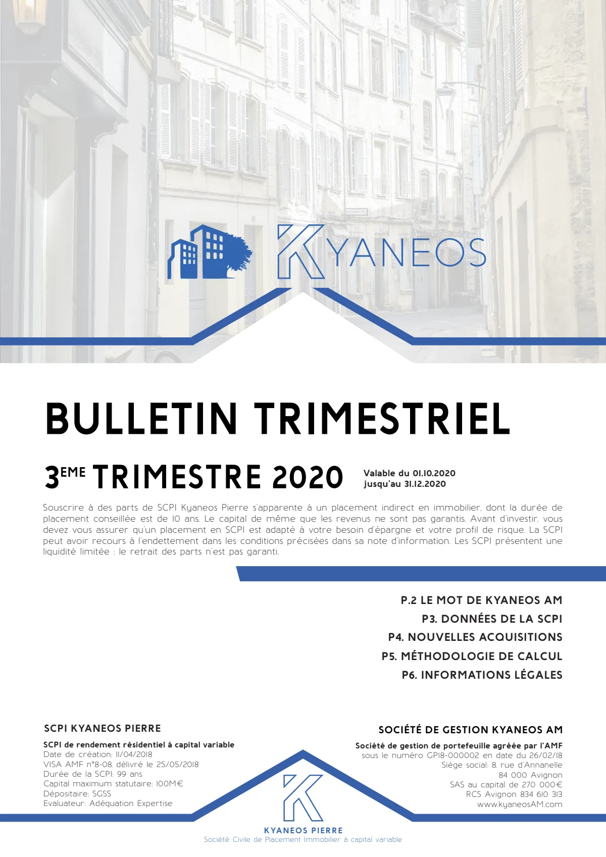 Bulletin trimestriel - 3ème trimestre 2020