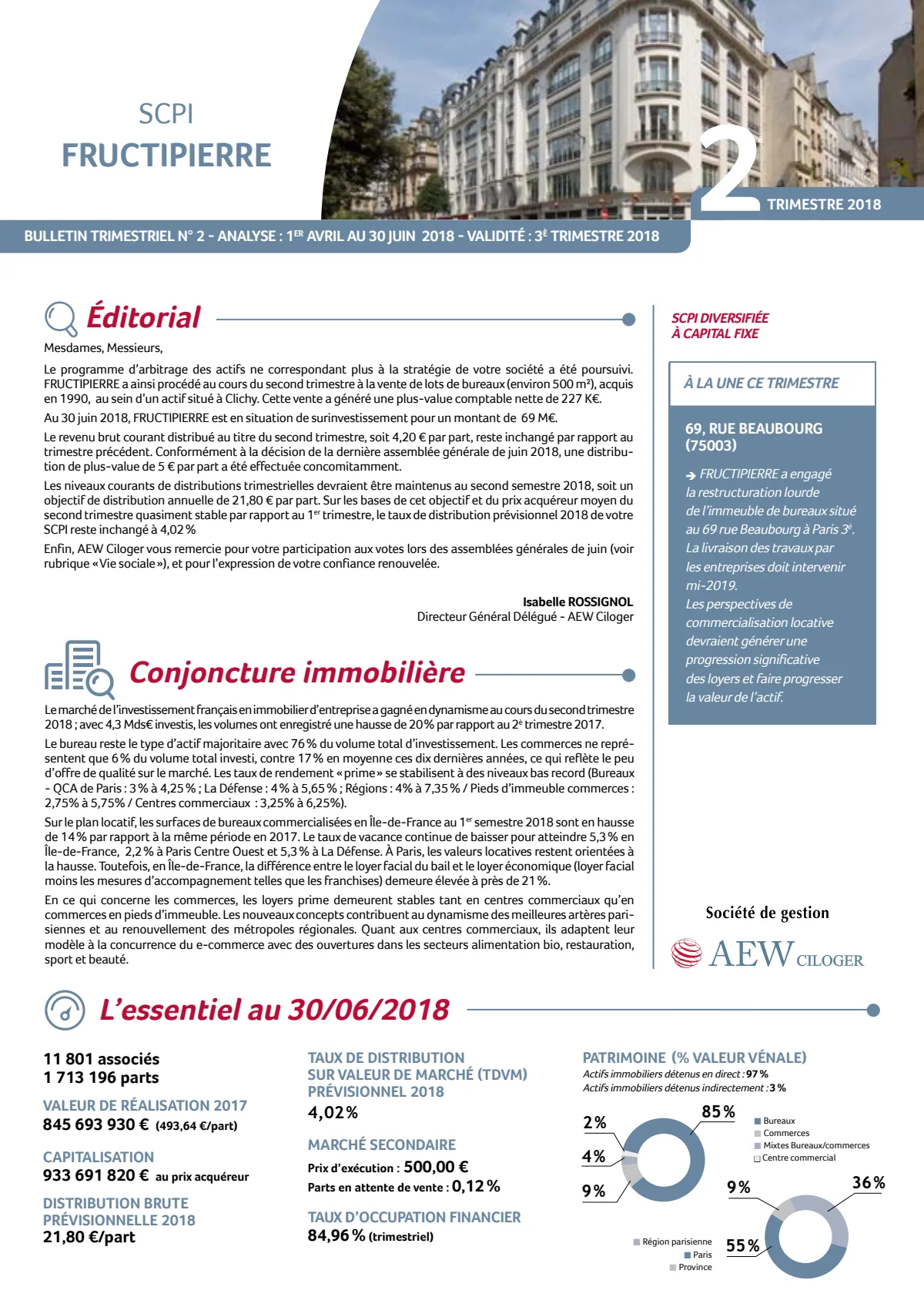 Bulletin trimestriel - 2ème trimestre 2018