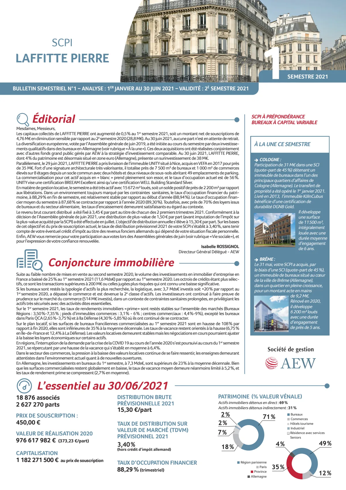 Bulletin trimestriel - 2ème trimestre 2021