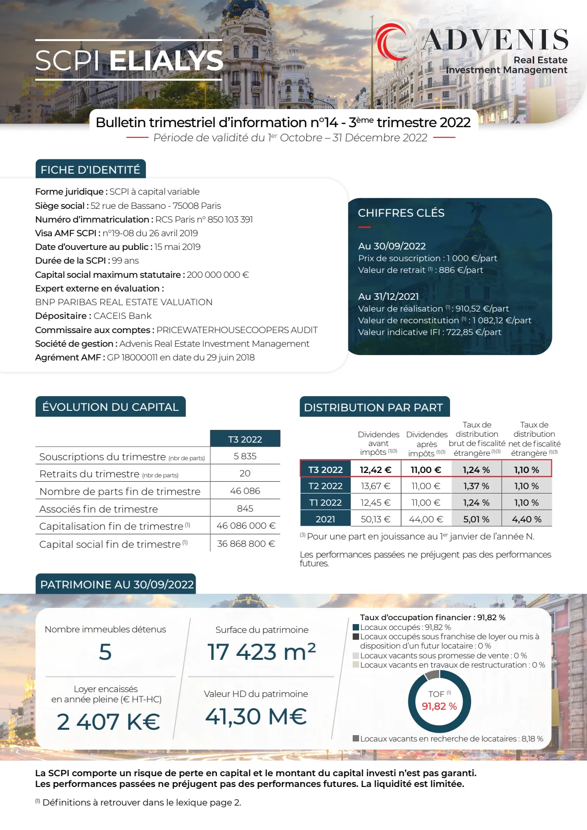 Bulletin trimestriel - 3ème trimestre 2022