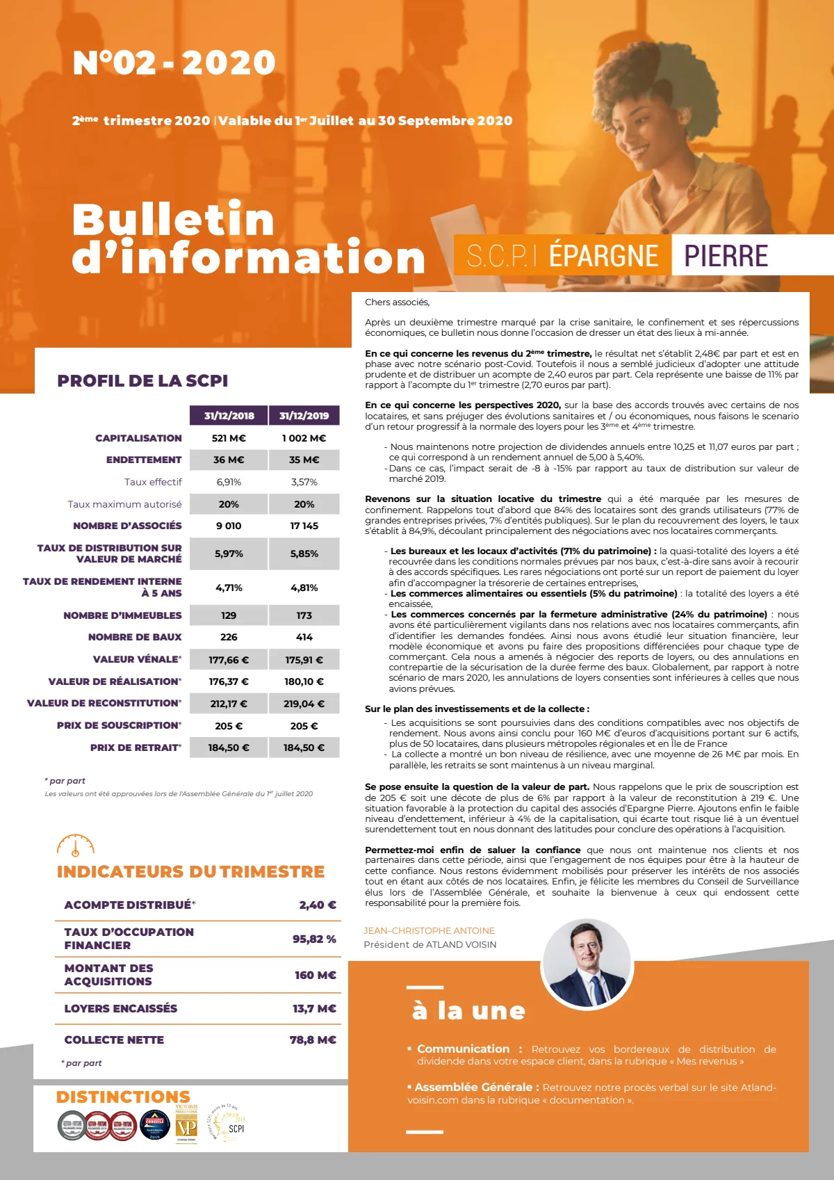 Bulletin trimestriel - 2ème trimestre 2020