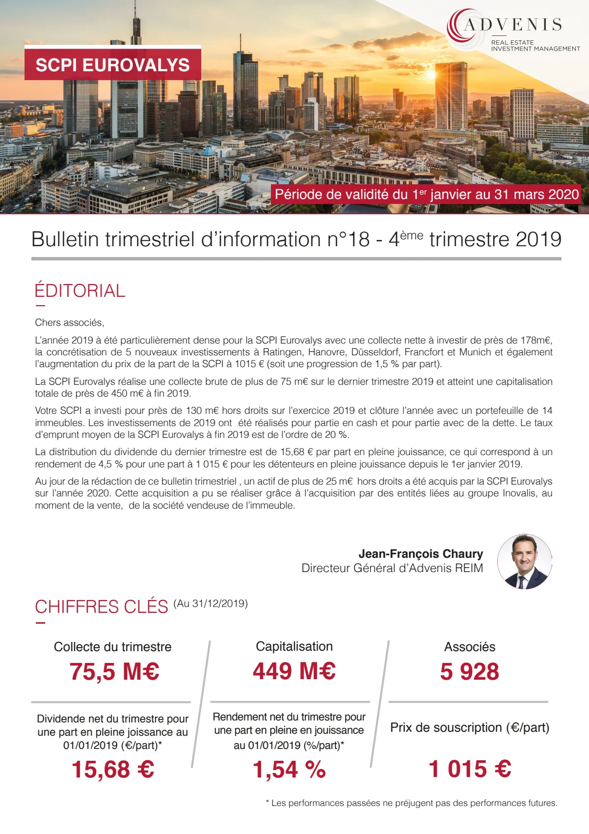 Bulletin trimestriel - 4ème trimestre 2019