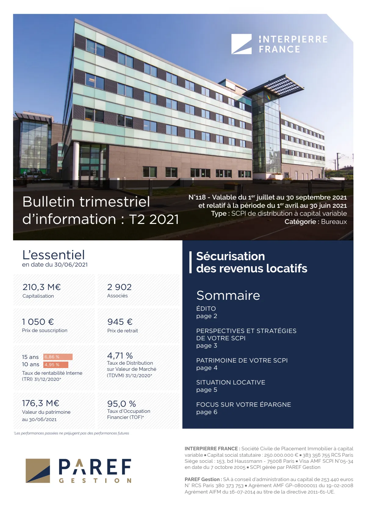 Bulletin trimestriel - 2ème trimestre 2021