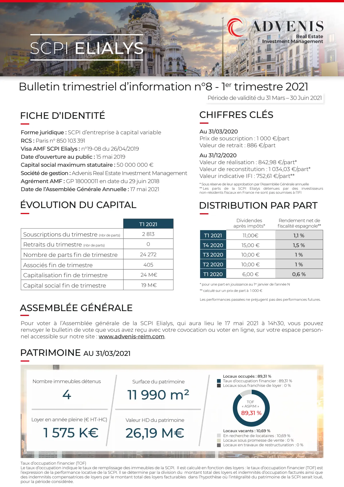 Bulletin trimestriel - 1er trimestre 2021