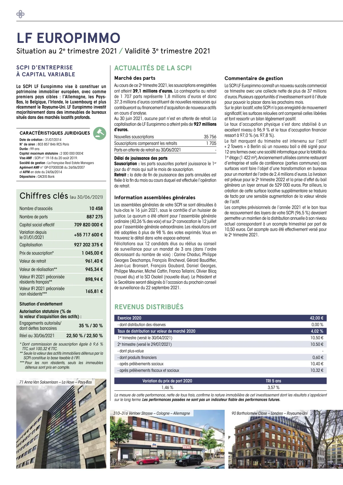 Bulletin trimestriel - 2ème trimestre 2021