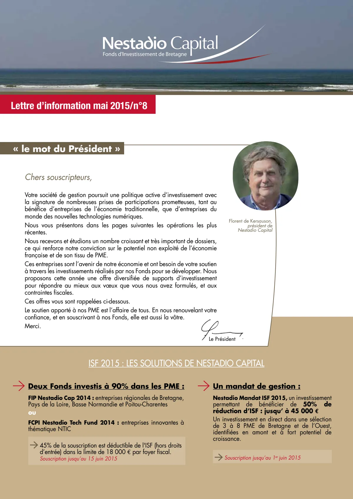 Lettre d'information - mai 2015