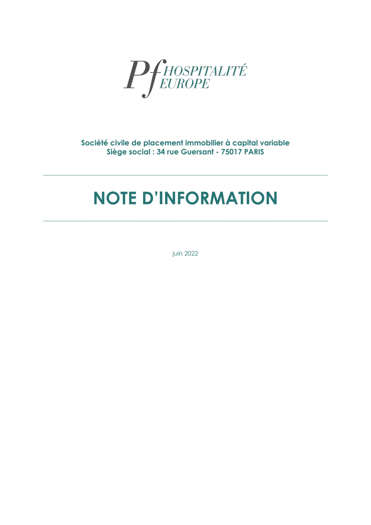 Note d'information - 2022