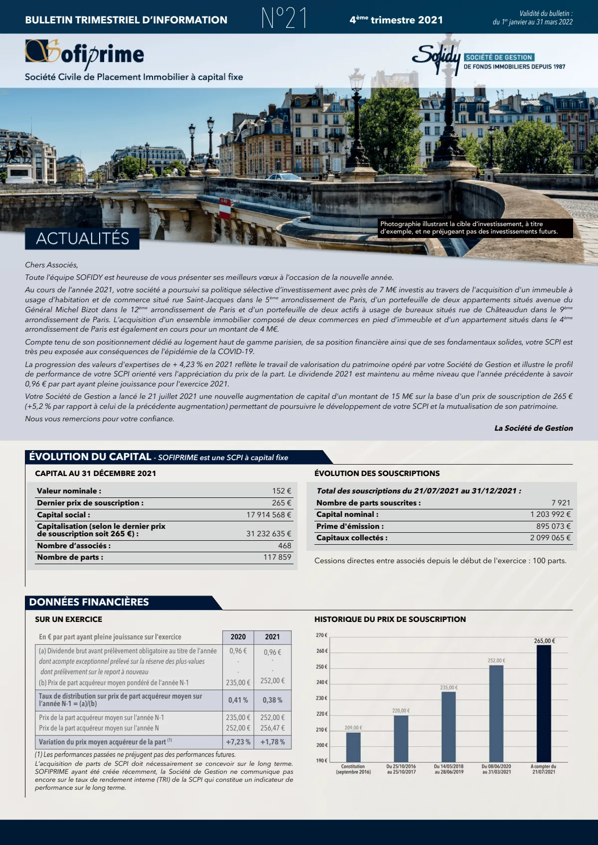 Bulletin trimestriel - 4ème trimestre 2021