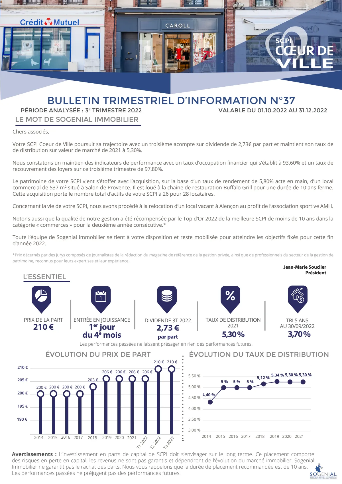 Bulletin trimestriel - 3ème trimestre 2022