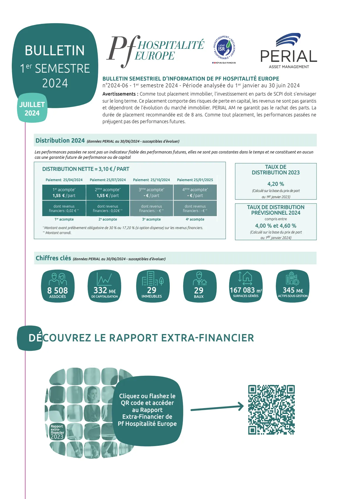 Rapport semestriel - 1er semestre 2024