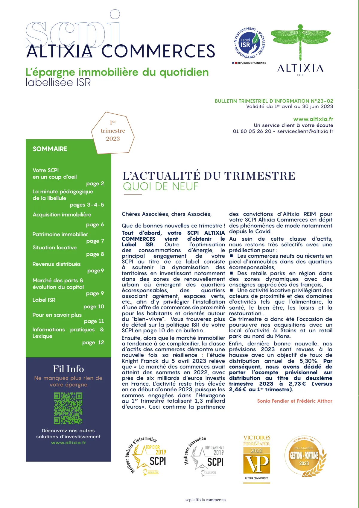 Bulletin trimestriel - 1er trimestre 2023