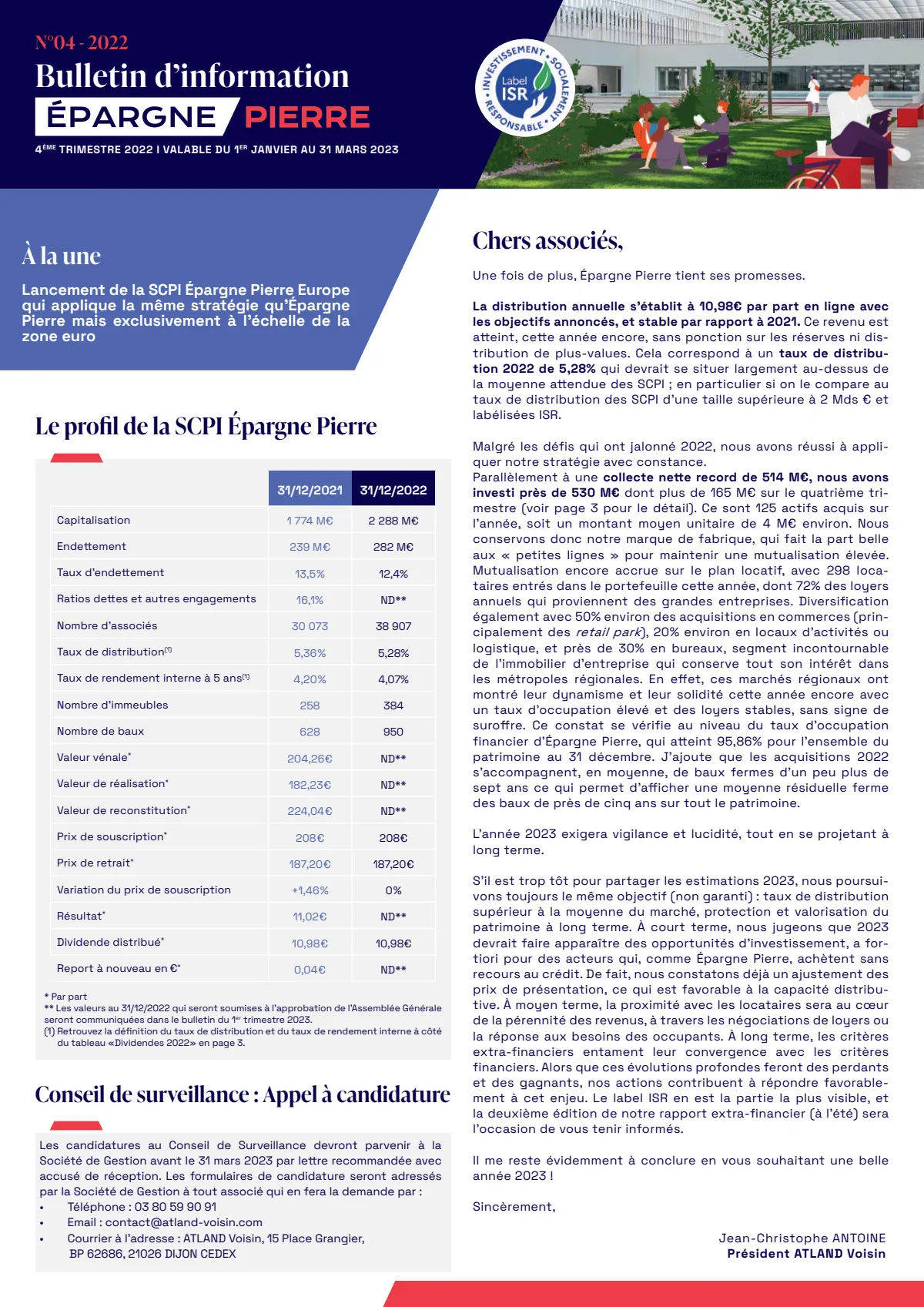 Bulletin trimestriel - 4ème trimestre 2022