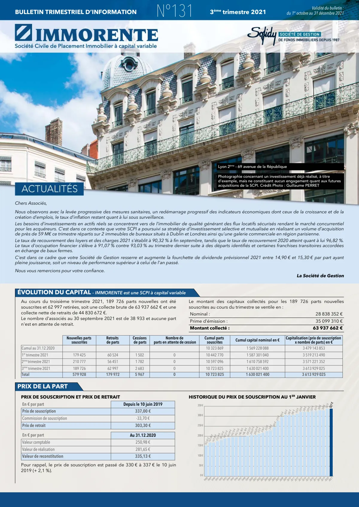 Bulletin trimestriel - 3ème trimestre 2021