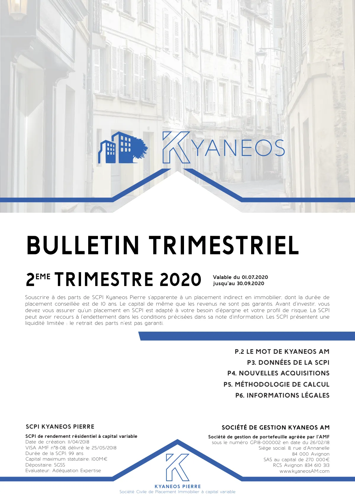 Bulletin trimestriel - 2ème trimestre 2020