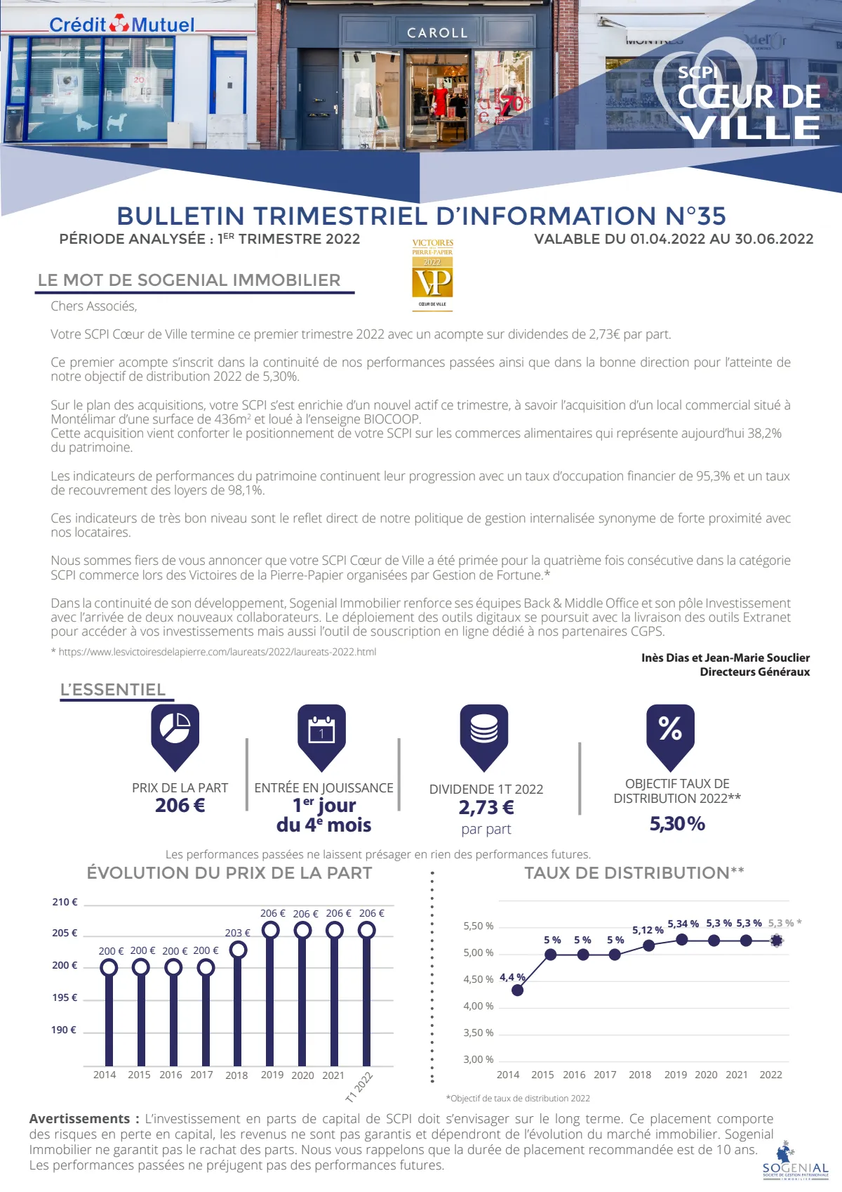 Bulletin trimestriel - 1er trimestre 2022