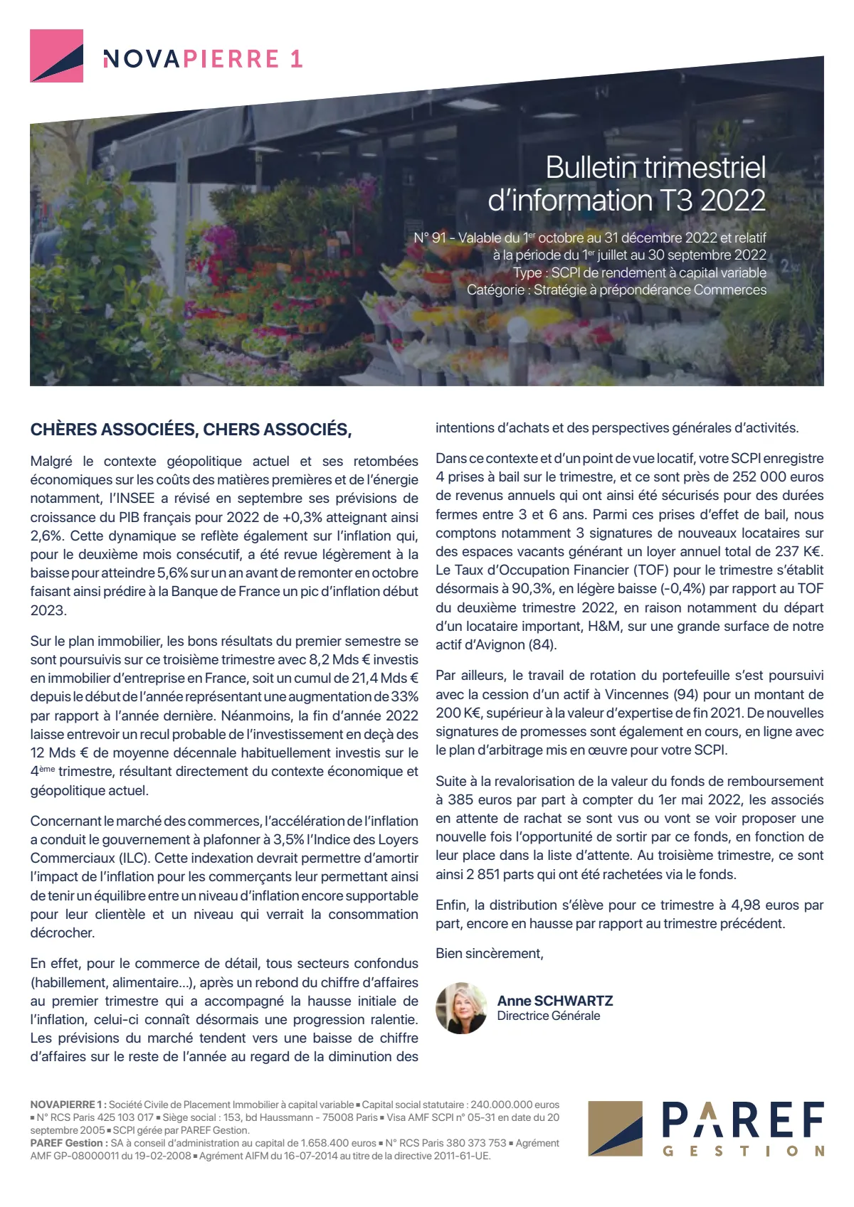 Bulletin trimestriel - 3ème trimestre 2022