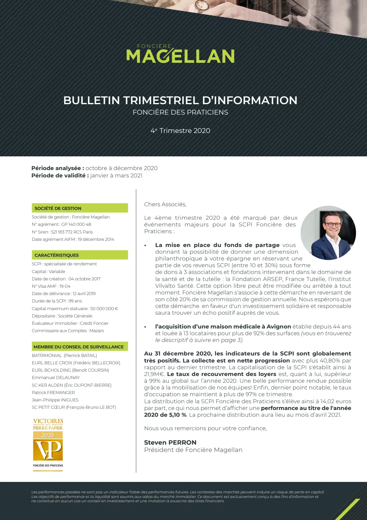 Bulletin trimestriel - 4ème trimestre 2020