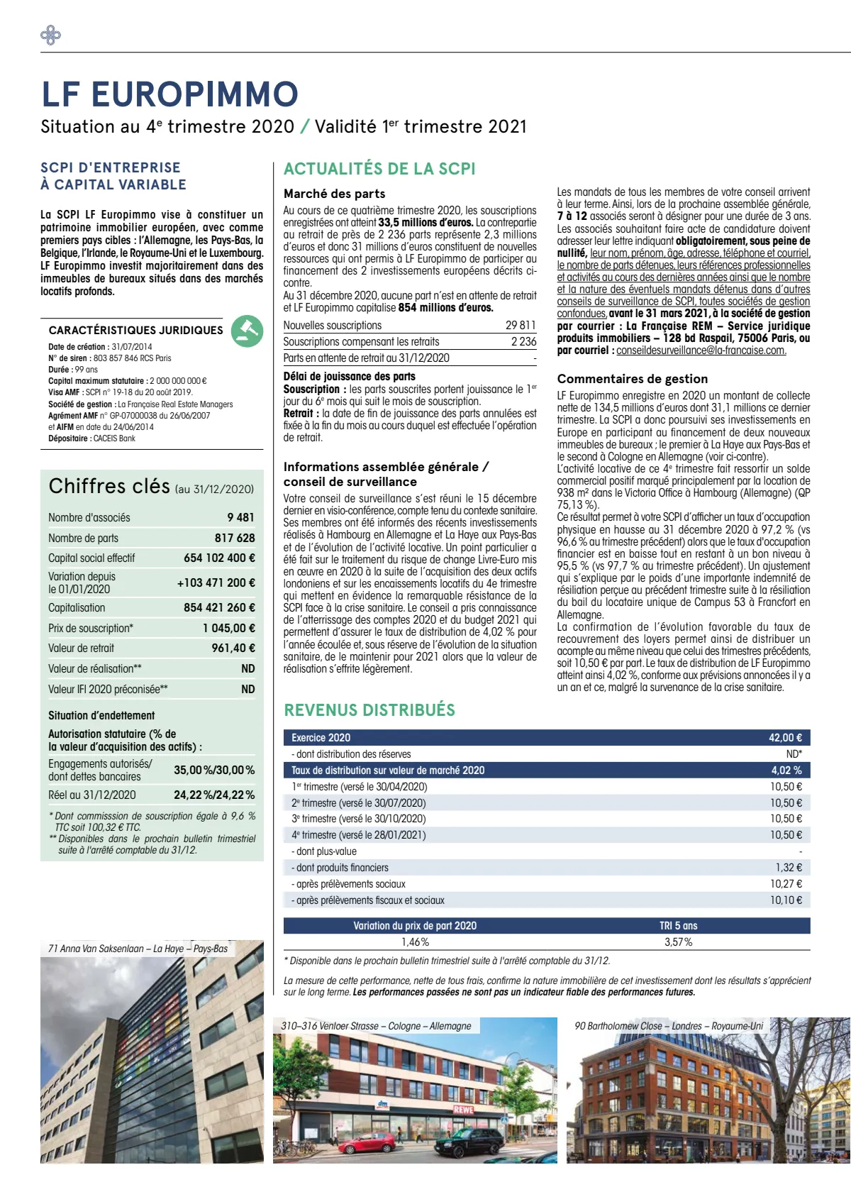 Bulletin trimestriel - 4ème trimestre 2020