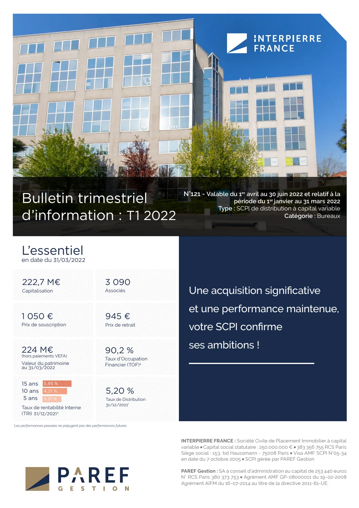 Bulletin trimestriel - 1er trimestre 2022