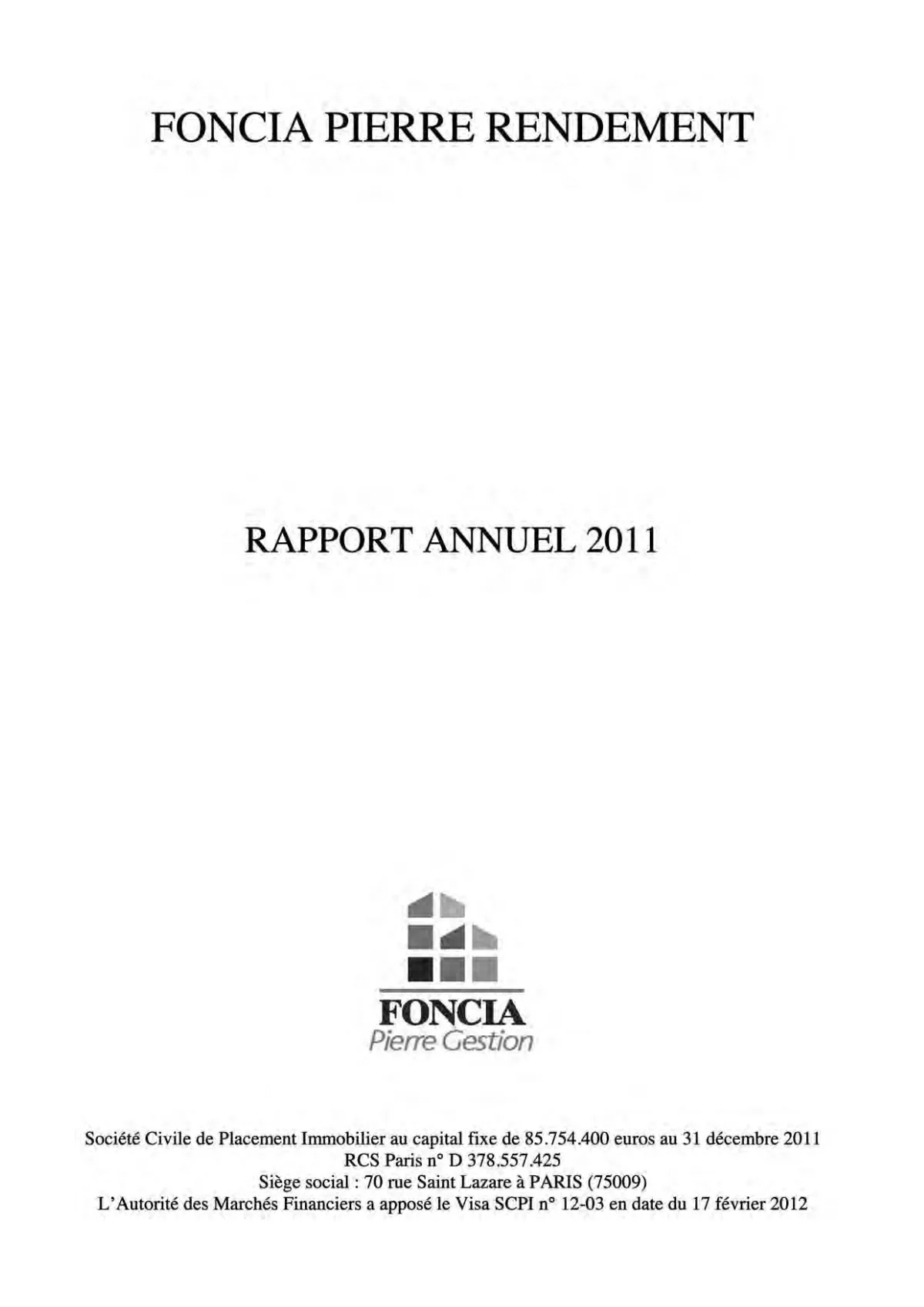 Rapport annuel - 2011