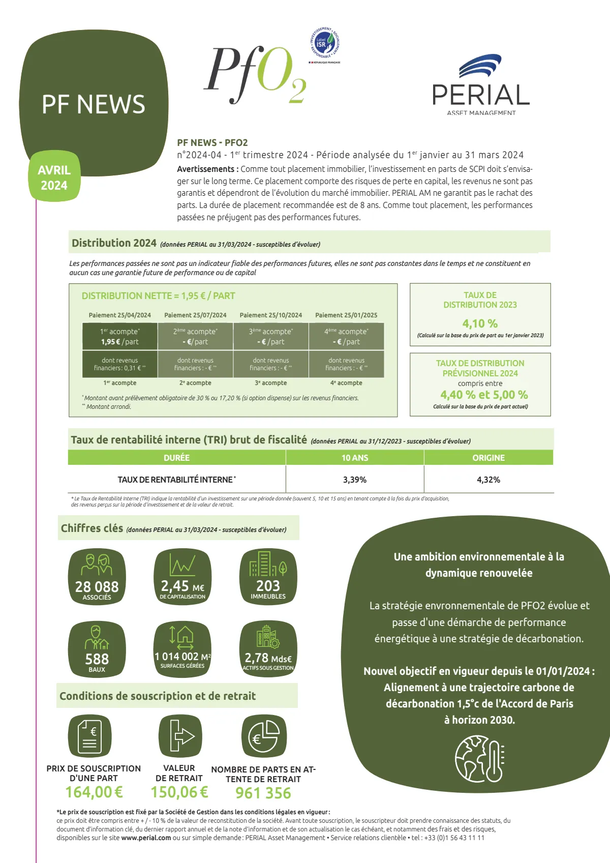 Bulletin trimestriel - 1er trimestre 2024