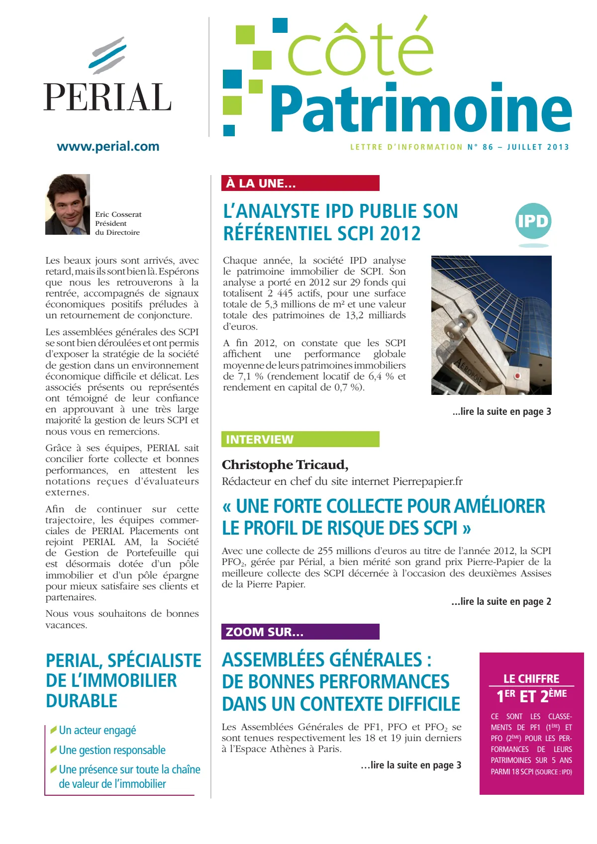 Lettre Côté Patrimoine n°86