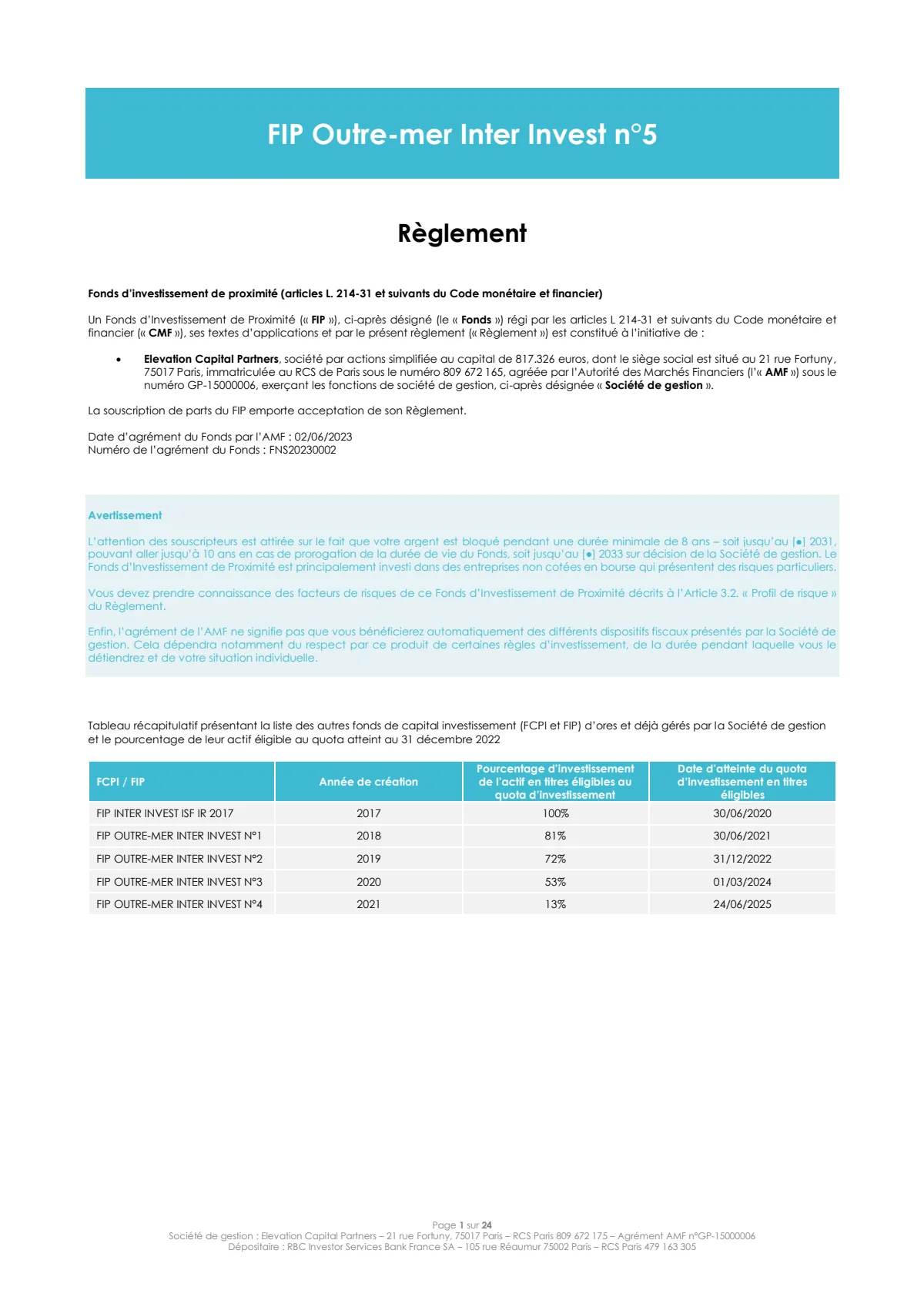 Règlement complet