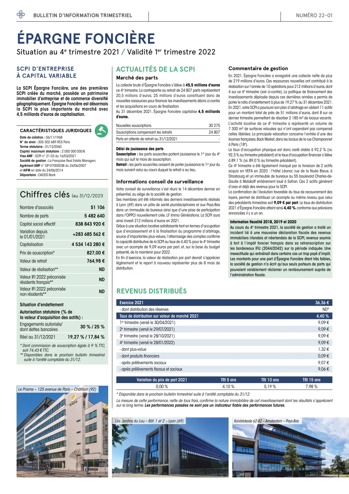 Bulletin trimestriel - 4ème trimestre 2021