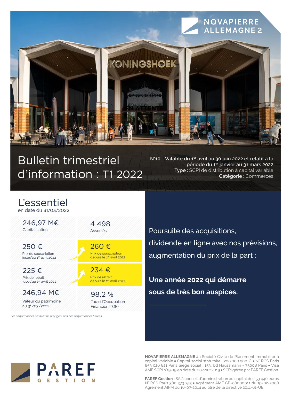 Bulletin trimestriel - 1er trimestre 2022