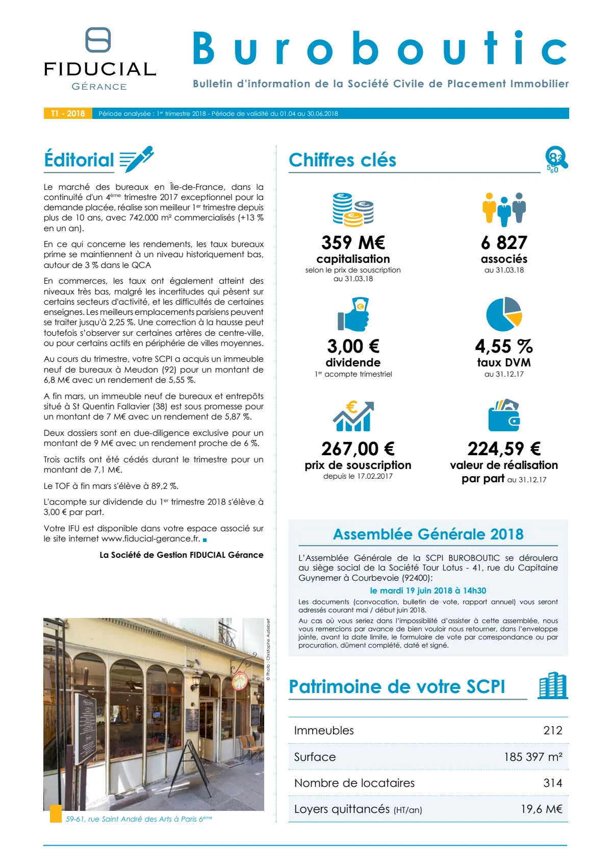 Bulletin trimestriel - 1er trimestre 2018