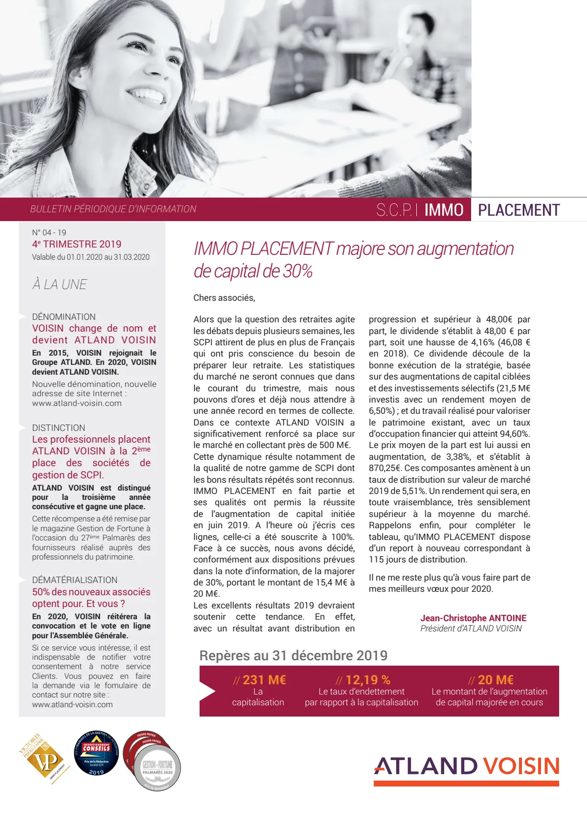 Bulletin trimestriel - 4ème trimestre 2019