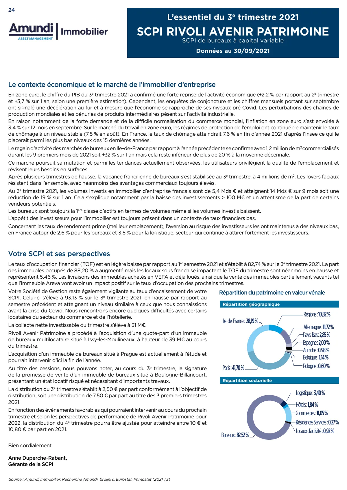 Bulletin trimestriel - 3ème trimestre 2021