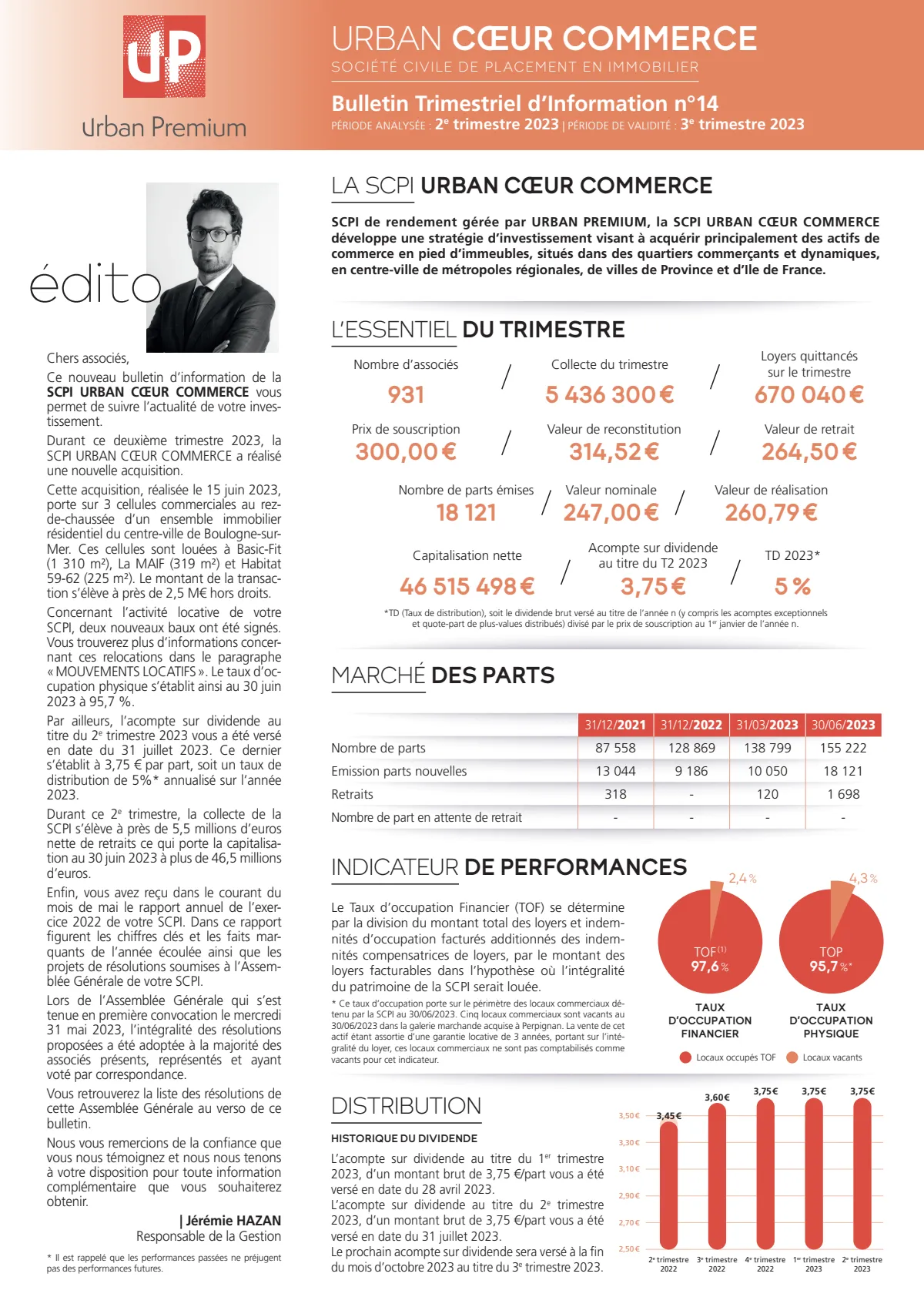 Bulletin trimestriel - 3ème trimestre 2023