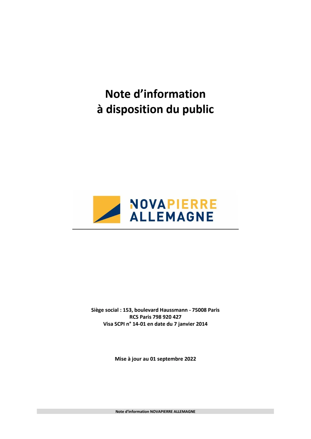 Note d'information - 2022