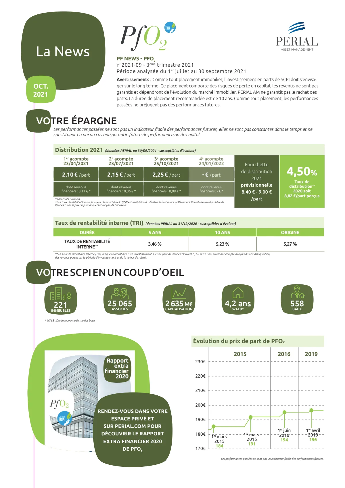 Bulletin trimestriel - 3ème trimestre 2021